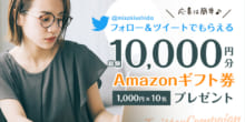 ＼在宅応援キャンペーン！Twitterフォロー＆ツイートするだけ／Amazonギフト券プレゼント企画はじまりました。のイメージ